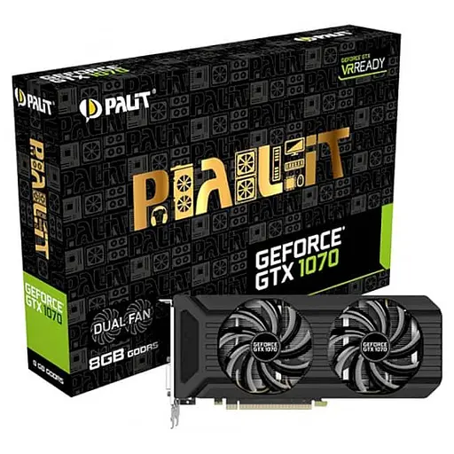 Видеокарта Palit GTX 1070 8Gb Dual (NE51070015P2-1043D) (GDDR5, 256 bit, PCI-E v3.0) Б/у - фото 3