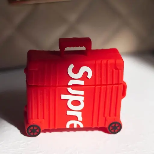 Силіконовий футляр Brand для навушників AirPods 3 + кільце Supreme red - фото 2