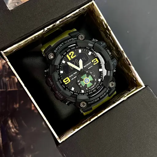 Наручний годинник чоловічий 004AGDPS ДПС Зелені + Коробка. Patriot acs0031058 - фото 3