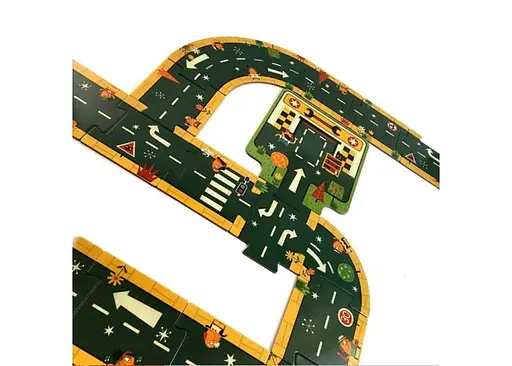 Настольная игра Djeco Пазл Автотраcса, 21 эл. (гигант) (Pop to Play Puzzle: Roads) (DJ07162) - фото 10