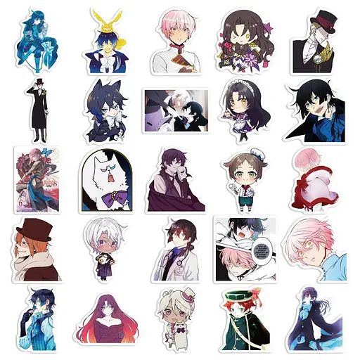 Стікерпак Мемуари Ванітаса Набір наклейок GeekLand Vanitas no Carte 50 штук - фото 4