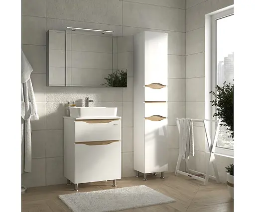 Тумба підлогова Sanwerk Ліга 60 мессина з Топ панеллю та умивальником Rapid 50x35 (MV0000905) - фото 3