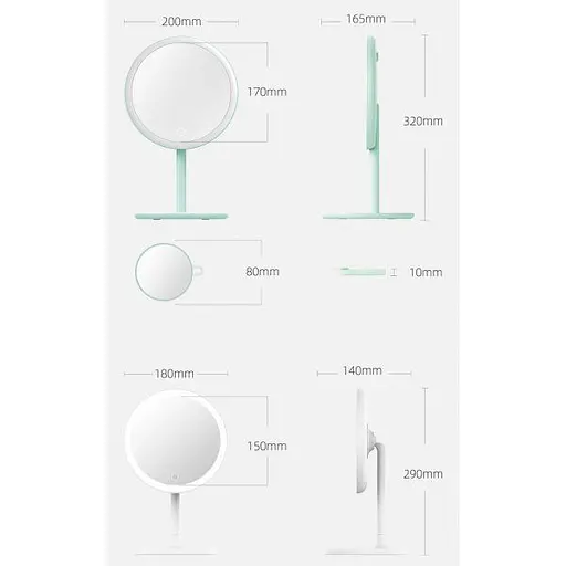 Зеркало для макияжа DOCO Daylight Mirror White HZJ001 [70054] - фото 2