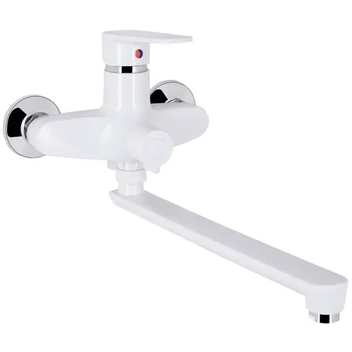 Смеситель для ванны Brinex 35W 005, Chrome/White (k35) BRIN35W005 - фото 1