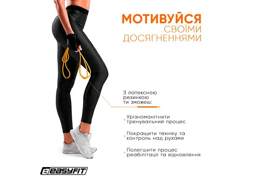 Гумова петля EasyFit 1-6 кг жовта (EF-2654-1) - фото 5
