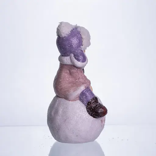 Новорічна фігурка з підсвіткою Дівчинка на сніговій кулі з фарфору 8×7×16 см Yiwu CR-5-8 - фото 4