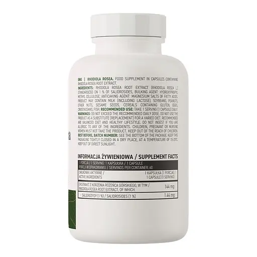 Экстракт родиолы розовой OstroVit Vege Rhodiola Rosea, 60 капсул для уменьшения стресса - фото 2