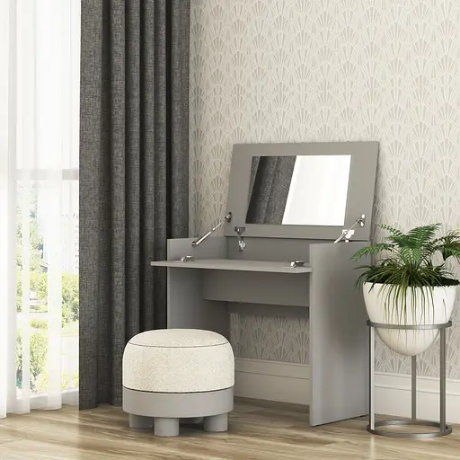 Трюмо с зеркалом в спальню MebelStar Нео 80x43x75,2 см Серая мышка (MBS-1234) - фото 1