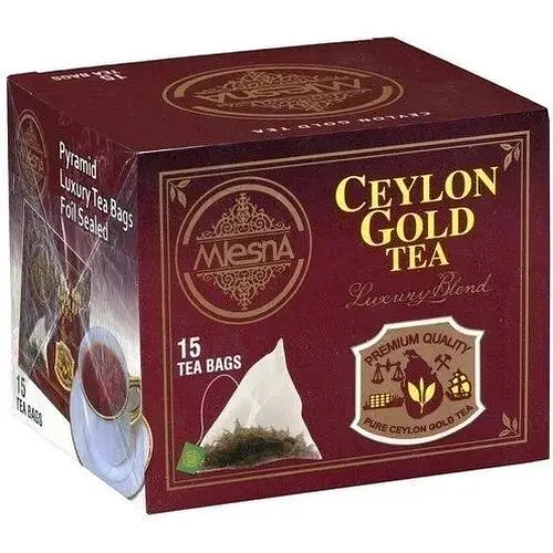 Чай чорний Mlesna Цейлон Голд в пакетиках паперова коробка 30 г - фото 1