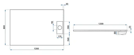 Душевой поддон Rea Bazalt 80x120 white REA-K3301 Белый - фото 9