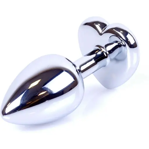 Анальна пробка Boss Of Toys Boss Series - Jewellery Silver Heart Plug Black S, BS6400047, Срібний / Чорний - фото 3