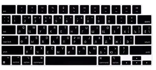 Накладка на клавіатуру DK для Apple MacBook Pro 16" 2021 - 2024 USA силікон чорний (013282) - фото 3