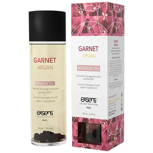 Масажне масло Exsens Garnet Argan чуттєве з гранатом, натуральне 100 мл