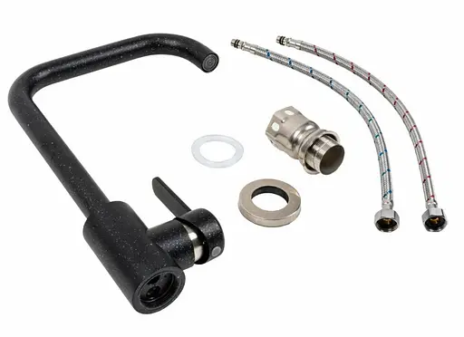 Змішувач для кухні Platinum KT 11 (3008B-FH) Чорний металік (SP000033475) - фото 2