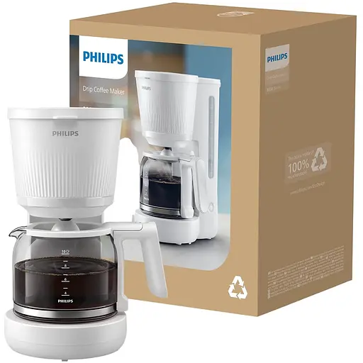 Кофеварка капельная Philips 3000 Series белая (HD7411/00) - фото 3