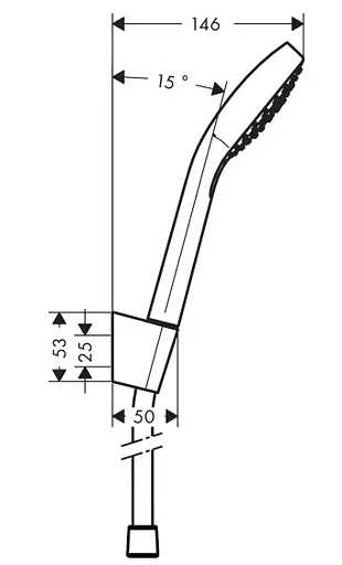 Душовий набір Hansgrohe Croma Select E Vario Porter 1.25 м 26425400, Хром - фото 2