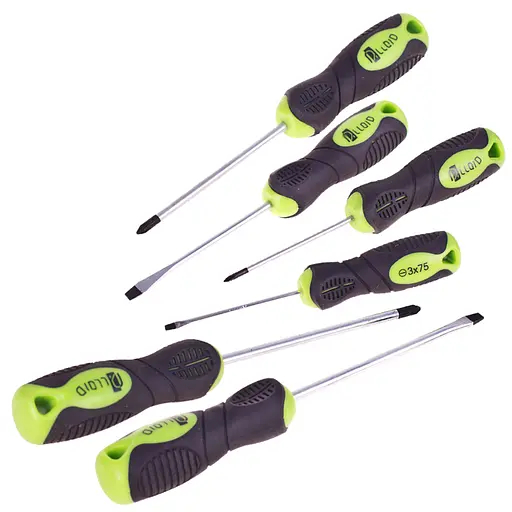 Набір викруток ударних Alloid хрест/шліц 6 шт. (NO-6KN) - фото 1