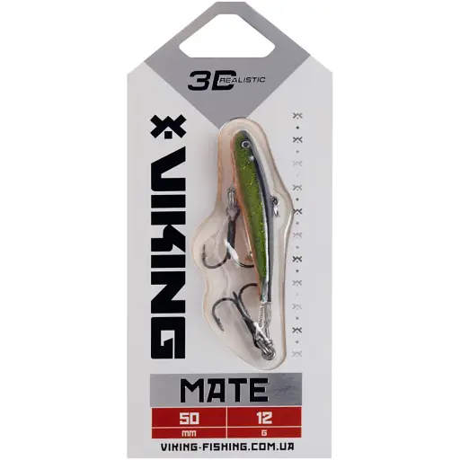 Балансир Viking Fishing Mate Ice Jig 50mm 12g #18 Golden Green - фото 2