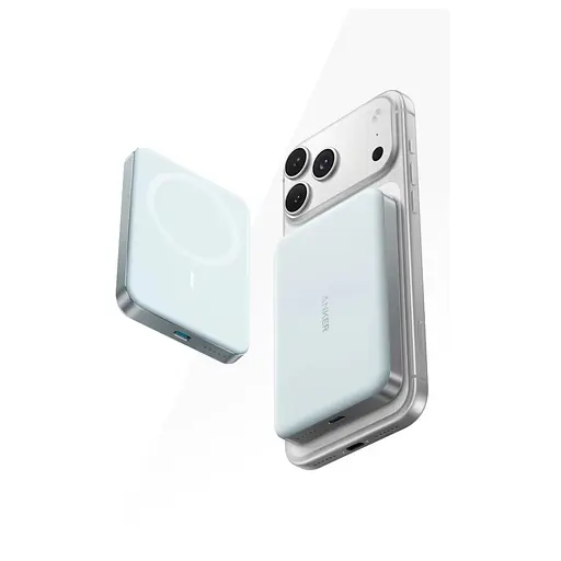 Павербанк Anker MagGo A1664 Ultra Slim магнитный с беспроводной зарядкой зеленый 10000 mAh - фото 2