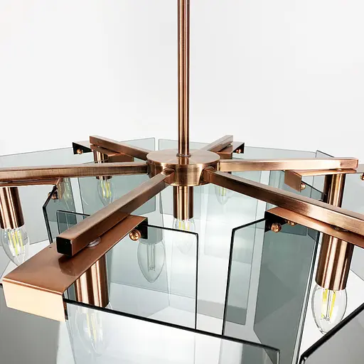 Люстра с декоративными графитовыми пластинами Line.F AT 18/7 - фото 2