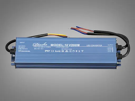 Блок живлення 12В, для підключення LED стрічки, 200Вт, 16.6А - фото 1