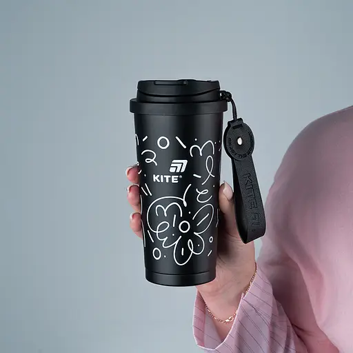 Термокружка Kite чорна 550 мл (K25-1226-1) - фото 6