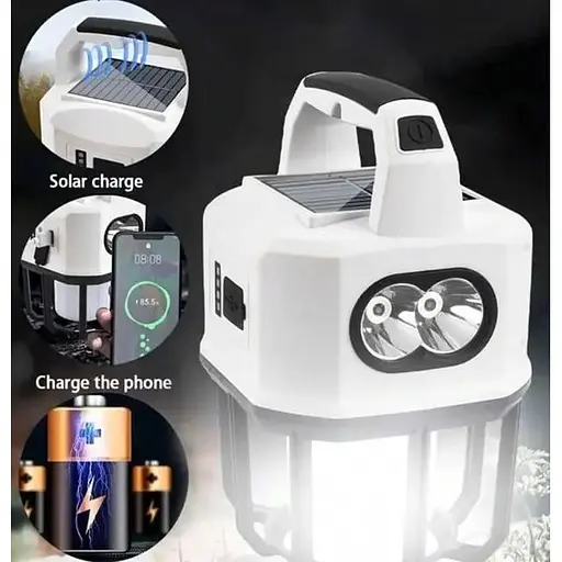 Ліхтар LED GH GH-22025 кемпінговий з power bank на сонячних батареях - фото 8