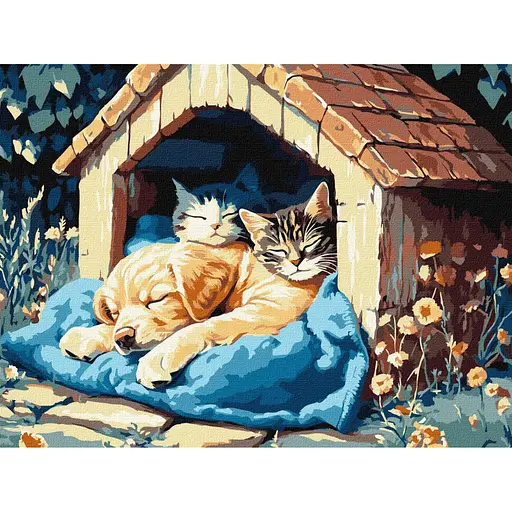 Картина за номерами "Тихий час" Ideyka KHO6695 30х40 см