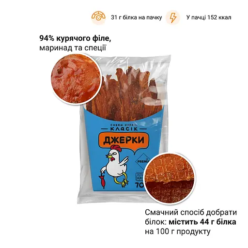 Джерки Premia Класік курячі 70 г - фото 3