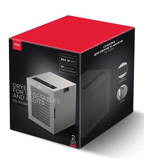 Сушарка для овочів і фруктів Ergo FD-1009A (6948752) - фото 2