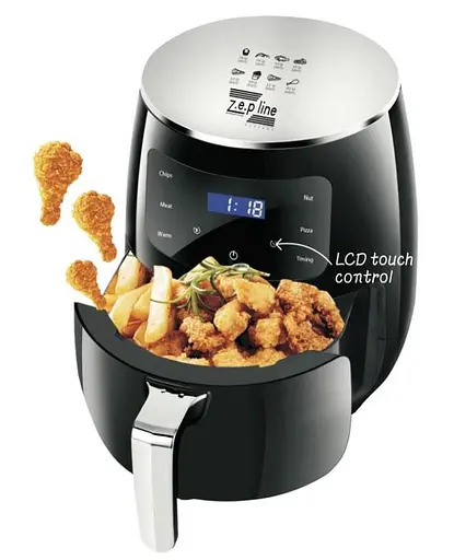 Аеро фритюрниця Zepline ZP-085 повітряна безмасляна 3000 Вт 6л Сріблястий - фото 8