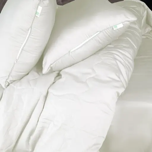 Літній постільний комплект MirSon Line Satin Premium Moko White Ecosilk Односпальний (2200010975147) - фото 4