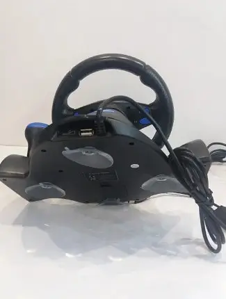 Гоночне кермо Vibration Steering Wheel PS2 PS3 pc USB мультимедійне 3 в 1 - фото 6