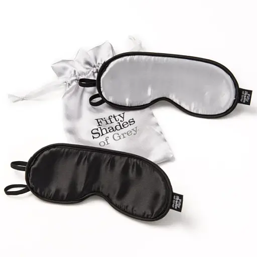 Набір масок Fifty Shades of Grey No Peeking 2 шт. чорний-білий - фото 4