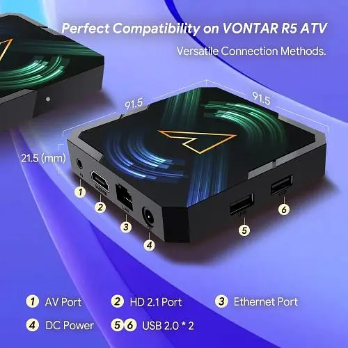 Смарт-ТВ-приставка Android SmartTV Box Vontar R5 4/32 - фото 4