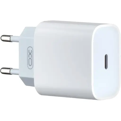 Мережевий зарядний пристрій XO L77 EU 20W PD Fast charger single head Білий - фото 1