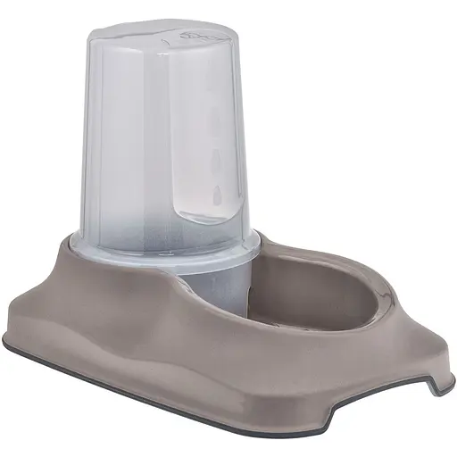 Миска з контейнером для води/корму Irak Plastik PT-200, 1.5 л бежева 