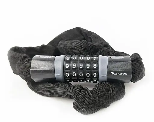 Велосипедний замок West Biking YP0705037 5 x 1200 мм ланцюговий кодовий (G0001992)