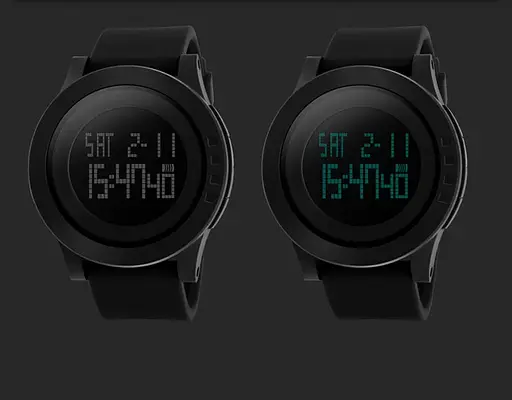 Наручний годинник Skmei 1193 з підсвічуванням Чорний - фото 8