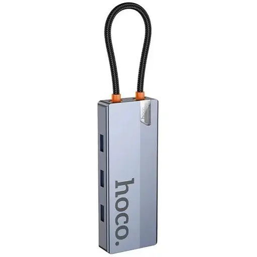 Порт-репликатор мультиадаптер Hoco HB50 Wow 5-in-1 multi-function converter (HDTV+PD+Usb 3.0x3) - фото 1