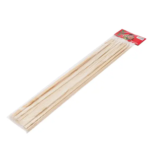 Шпажки бамбукові палички для шашлику канапе 40 см (довжина 400 мм) 25шт/уп., Kitchen Master Бежевий 86310 - фото 4