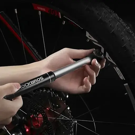 Насос для велосипеда Rockbros JG-1040BBK високого тиску ручний 8 атмосфер чорний - фото 8