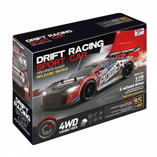 Радиоуправляемая Машина Дрифт YF 668 RC 3-02, 4WD, 2 Комплекты Колес, Пара, Акум. 7.4V, Красная - фото 2