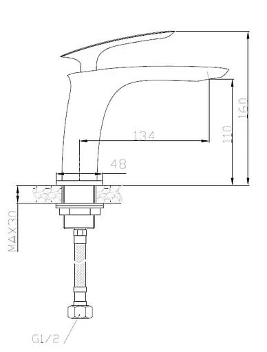 Змішувач для умивальника ASIGNATURA Elegant 55501600 - фото 5