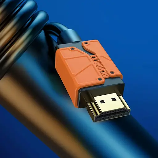 Кабель Hagibis HM04 HDMI to HDMI 2.1 1m Black/Orange (606515) [136951] - фото 3