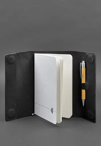 Шкіряний блокнот софт-бук 7.0 чорний Crazy Horse - фото 3