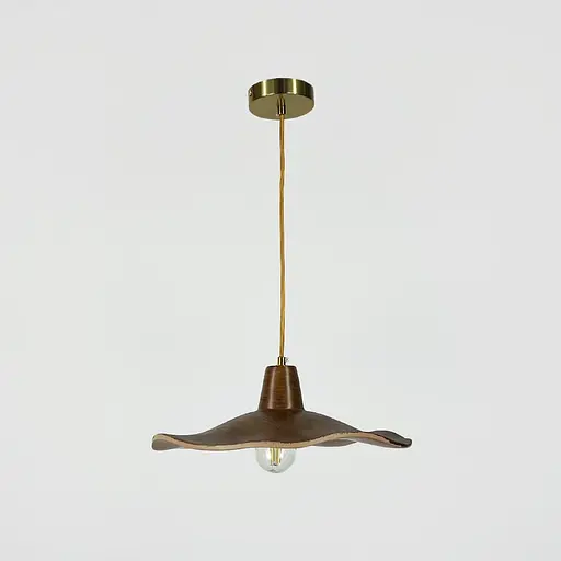 Підвісний світильник-квітка у корпусі Ø 38х9 см з імітацією дерева | Line F | Арт. SGA30-380 - фото 3