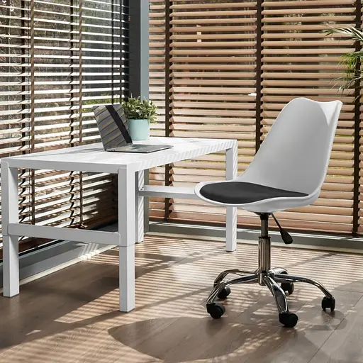 Офісне крісло Jumi Iger біло-чорний - фото 9