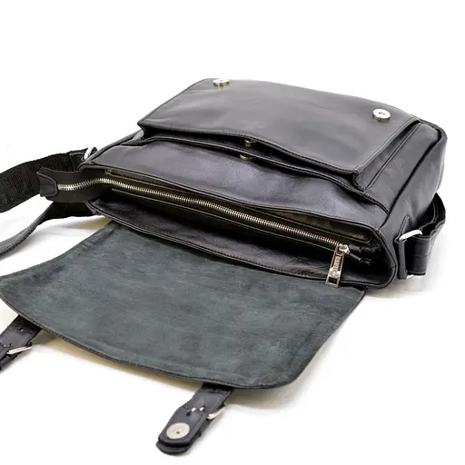 Кожаная мужская сумка через плечо TARWA 30.5х7х24 см sum0025895 - фото 7