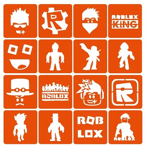 Набір трафаретів для біо-тату Roblox Roblox_simple-16